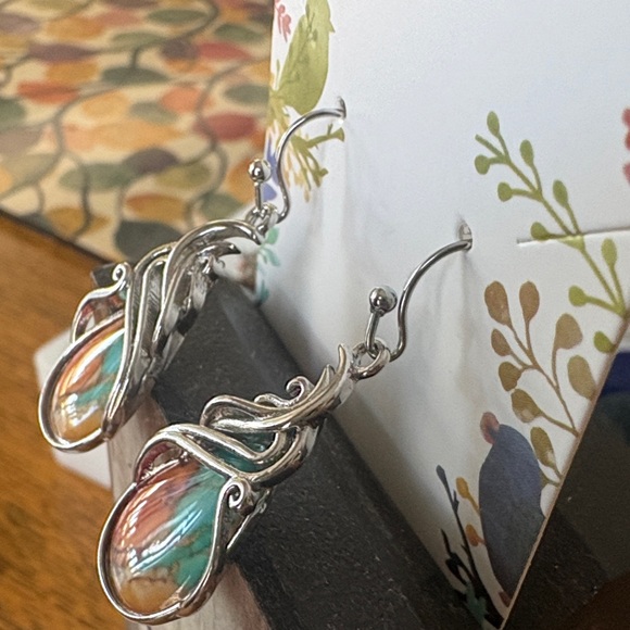 Source Unknown Silver and Multicolor Earrings - Picture 2 of 2